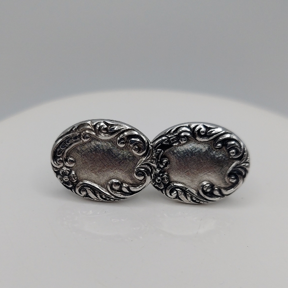 Vtg 1960's Sarahcov Floral Cufflinks, GC.